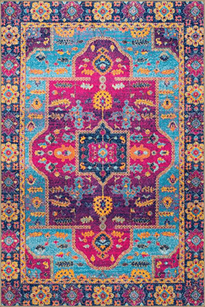 Rugs Modern Halı Covor decorativ vintage cu model tradițional tematic albastr...