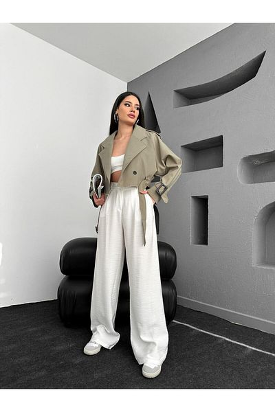 Lady Pixie Trenci scurt de damă - Detaliat curea