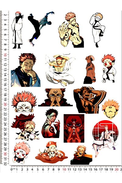 Phoenix JUJUTSU KAISEN STİCKER SETİ MOTOSİKLET KASK LEPTOP DOLAP