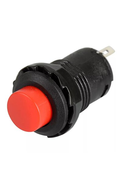 Maroces MR-185D KIRMIZI PUSH BUTON PLASTİK KALICILI 12MM 2 BACAKLI