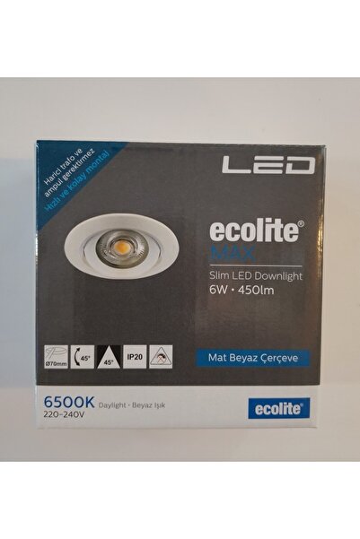 Ecolite Max 6w 6500k Led Gömme Spot Beyaz Işık