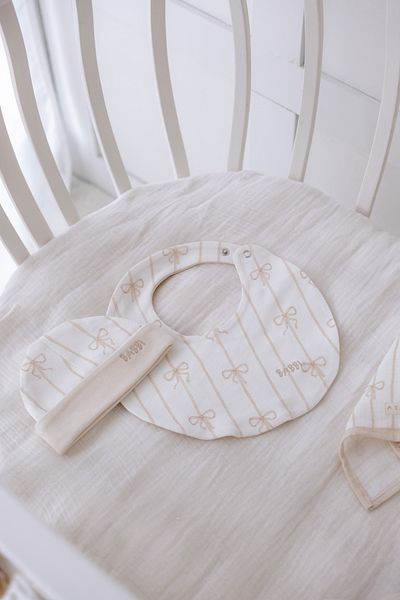Atelier Babbi Newborn Hat - Ribbon / Beige
