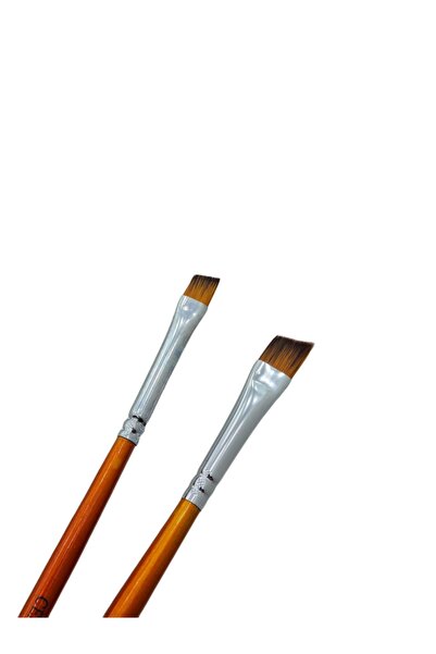 Cenova Art Set de perii cu tăiere laterală cu detalii fine - 2 bucăți (număru...