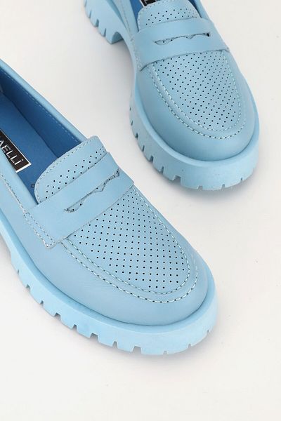 TUNAELLİ PANTOFI DE FEMEIE ALBASTRU PIELE NATURALĂ VERITĂ 36-41 NUMĂR