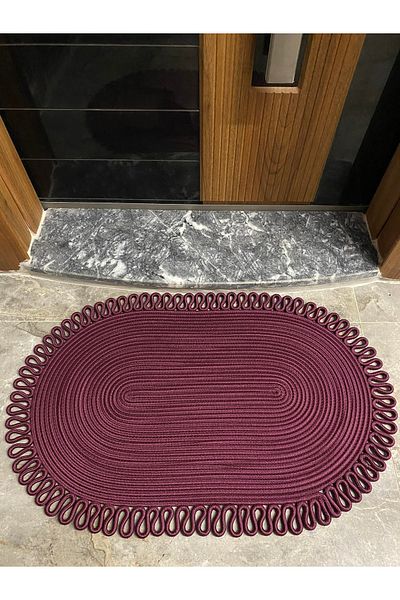 MaVaux Dublin Series Jute, Patterned Door, Door Mat, Bath Mat, Balcony Mat / Gift, Household Item