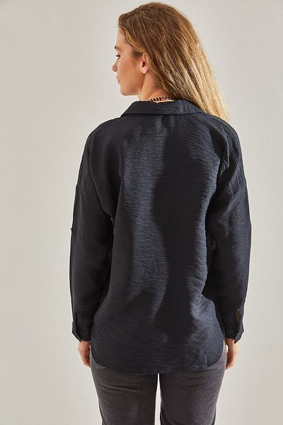 Bianco Lucci Modest Cămașă Ayrobin din in brodat cu paiete60181027