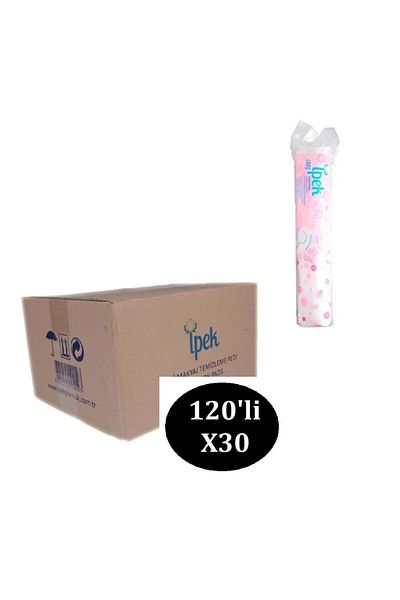 İpek Silk Makeup Removal Pad 120 Pieces x 30 Pieces - 1 BoxDisc Cotton