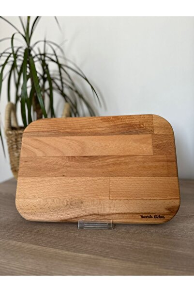 İCBLSM Bamboo Cutting Board floor-standing natural wood presentation board co...