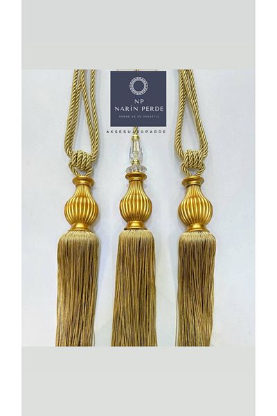 NP Narin Home Striped Gold Silver Vase Ceiling Brocho and Medium Ornament Set, NP Narin Home
