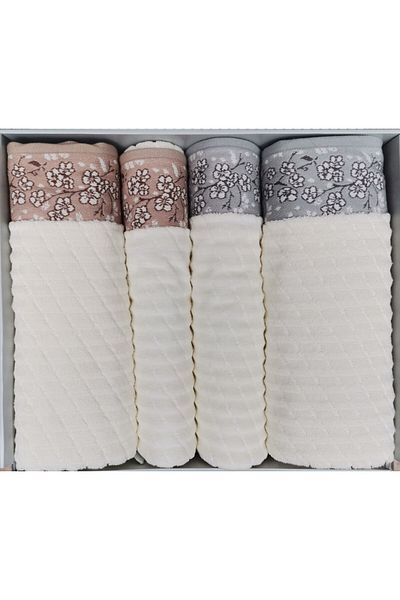 Özdilek OCHIBA GRAY-BEIGE BEST SET HAMAMAM SET