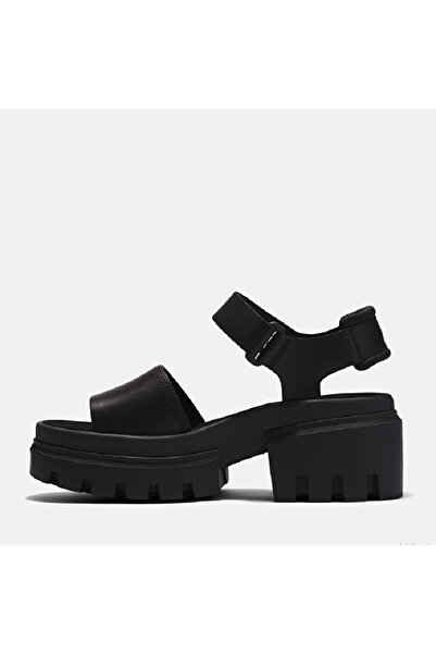 Timberland Women's Everleigh Double Strap Black Sandals