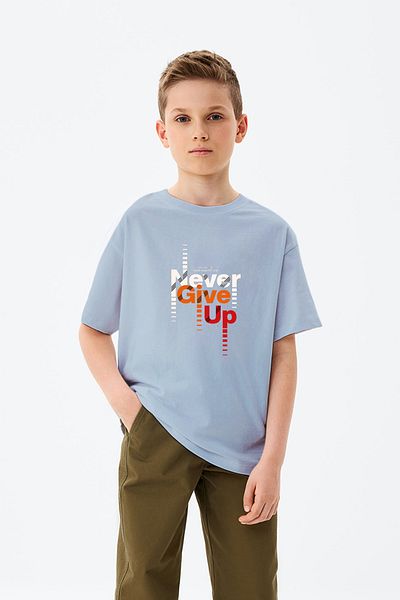 ADABEBEK Never Give Up Tricou imprimat colorat pentru băieți