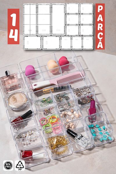 Nandy Home Σετ Organizer Classic 14 τεμαχίων - Εσωτερικό συρτάρι, πολλαπλών χρήσεων