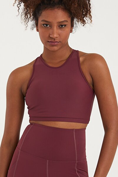 GRAB Burgundy Halter Neck Sports Bra