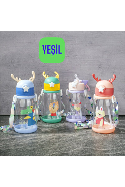 SEYFİKİRTASİYE 600 ML POLYKARBON GEYİKLİ MATARA PİPETLİ OTOMATİK KAPAKLI 20 CM UZUNLUK