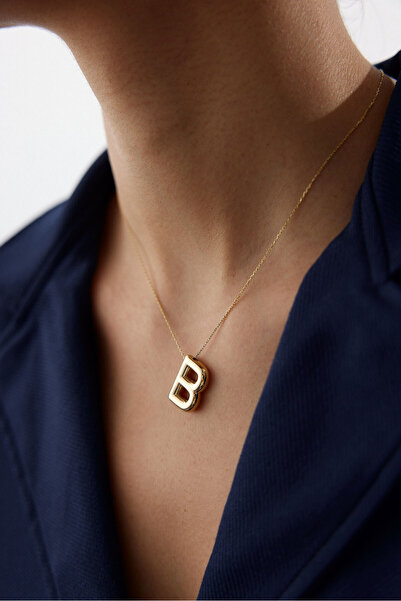 YAVUZ KUYUMCULUK 14 Ayar Altın Balon Harf Kolye