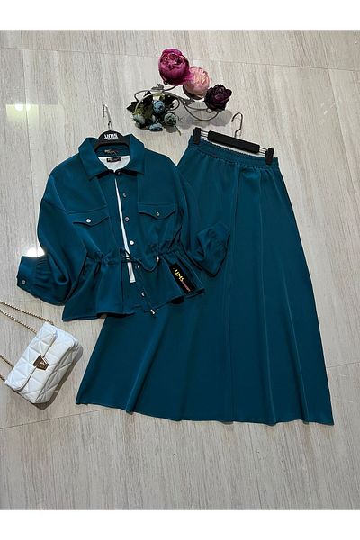 YEDİLALE WOMEN'S BELTED SKIRT SET