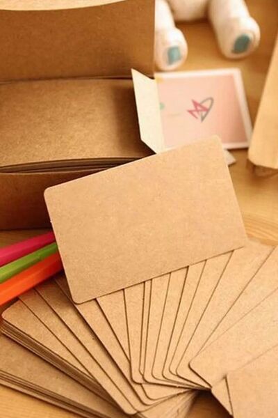 Copyder 1000 Adet Kraft Not Kartları Özel Kutulu Kraft Not Kağıtları