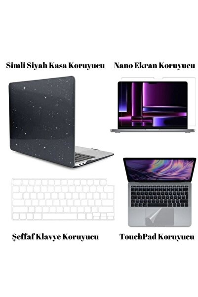 Nezih Case Macbook Air 13.6 M2 A2681 / M3 A3113 / M4 A3240 Uyumlu 360 Derece ...