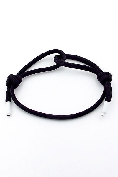 Solfera Black and White Fan Adjustable Lacing Men's Bracelet M050C