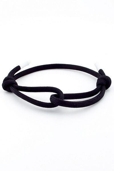 Solfera Black and White Fan Adjustable Lacing Men's Bracelet M050C