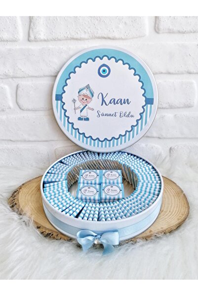 BUGİTO 80 Adet Sünnet Çocuğu Temalı İsme Özel Doğum Günü-Sünnet Hediyelik Çik...