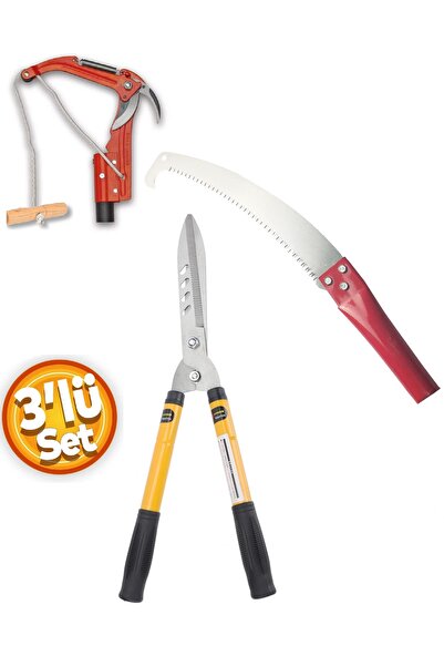 Depolife Bahçe Için Yüksek Ağaç Tepe Dal Kesme Makası Ve Çim Çit Budama Kesme...