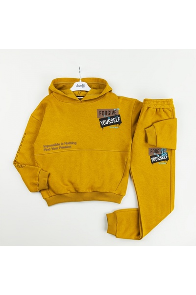 kidsepet PRODUS BUMBAC DUBLU AȚĂ BĂIAȚI COSUM DE IMPRIMARE FORGIVE