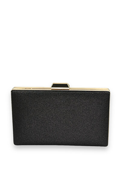 Biçanta Μαύρο χρώμα Glitter Μη χυμένο Εισαγόμενο Kumsim Μεταλλική λαβή Βραδιν...