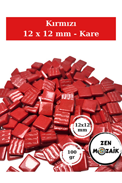 Zen Mozaik Sanatsal Mozaik Çalışmalarınız için 12x12 mm - Kare Cam Mozaik Taş...