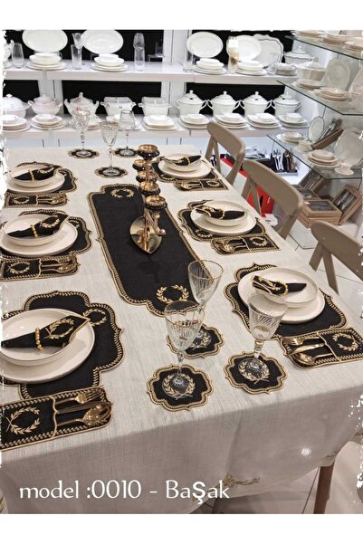 HİFA Лляний американський сервісний набір для 6 осіб (25 предметів) (модель B...