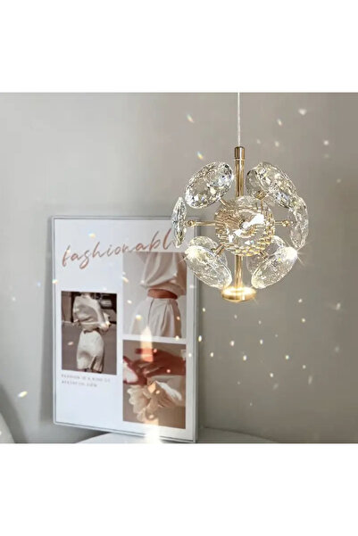 burenze Luxury Exclusive Crystal Led Aplik Kristal Taşlı Aplik Gold Sarı Kademeli 3 Renk