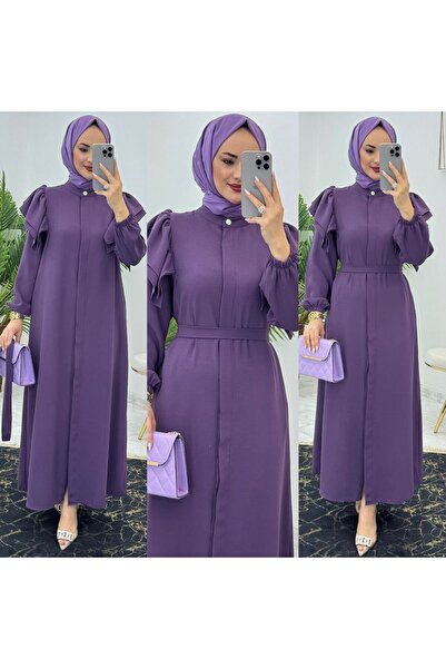 FIRSTESLEM أكمام كريب دبي مكشكشة