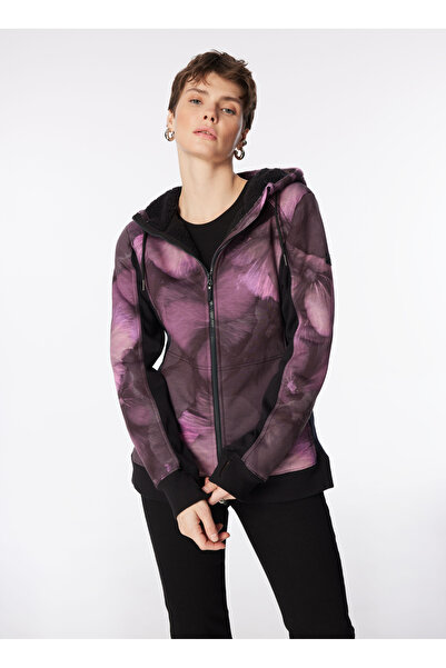 Quiksilver Çok Renkli Kadın Dik Yaka Polar Sweatshırt ERJFT04706 Frost Printed