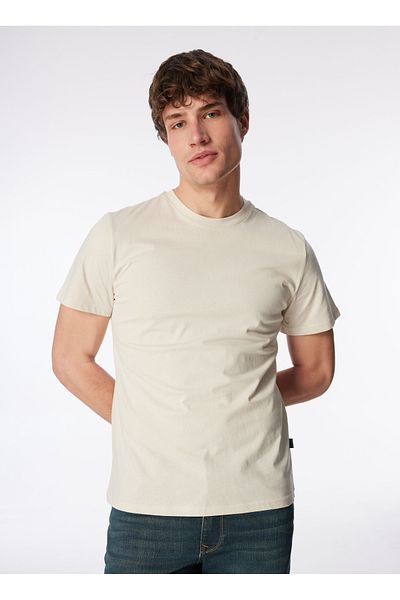 Lee Cooper Ανδρικό μπλουζάκι με στρογγυλή λαιμόκοψη μπεζ 242 LCM 242019 BASELO BEIGE