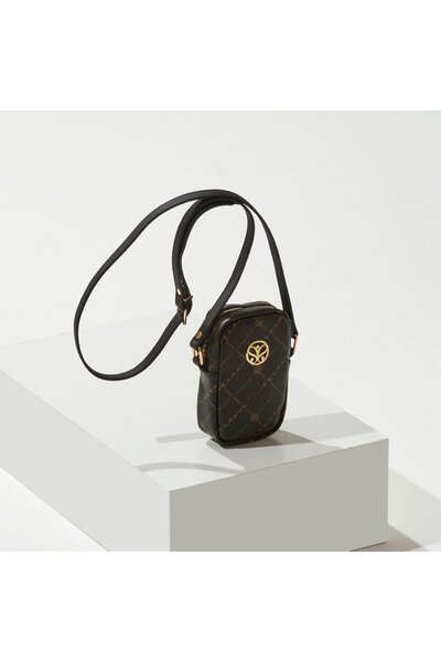 ipekevi Siyah Monogram Cüzdan Çanta
