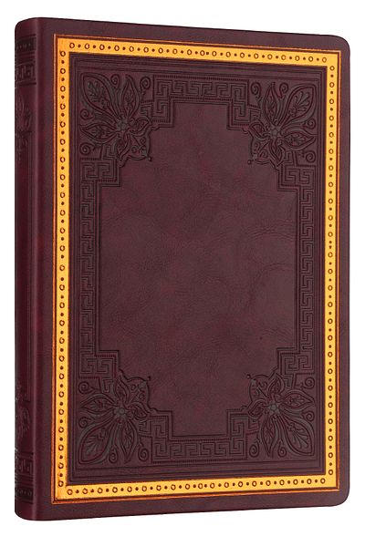 Victoria's Journals دفتر ملاحظات قديم مقاس 14x20 بني فاتح مخطط