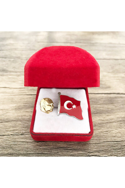 Zarif Atatürk Büstü - Bayrak Yaka Rozeti Hd975