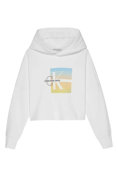 Calvin Klein Baskılı Kız Çocuk Beyaz Sweatshırt Ig0ıg02022yaf