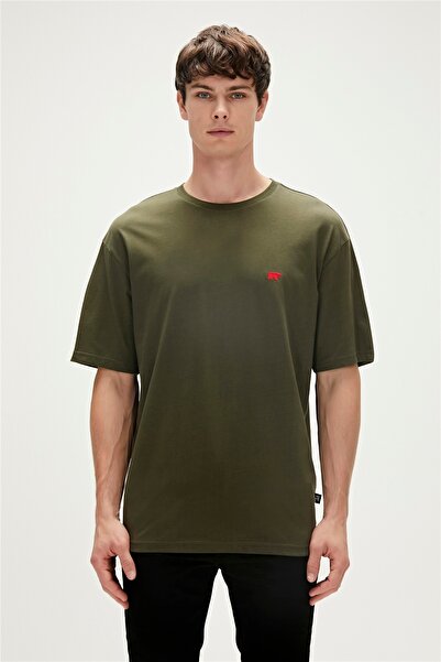 Bad Bear Daydream Oversize T-shirt Khaki Green Basic Men's T-Shirt