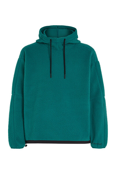 Calvin Klein Yeşil Erkek Kapüşonlu Sweatshirt 00gmf3w315cjg Wo/pw - Sherpa Hood
