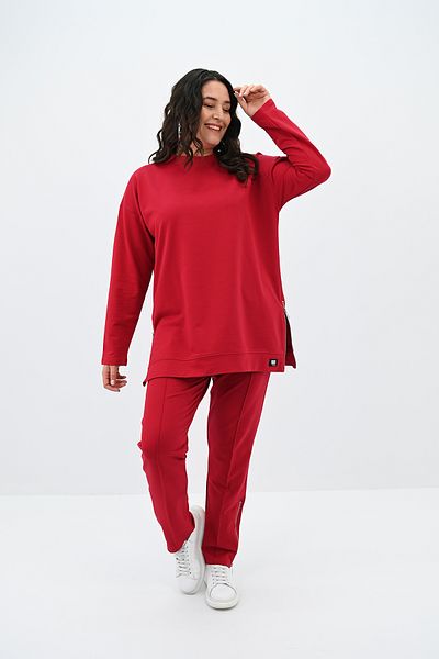 Koza Butik Women's Large Size Zipper Detailed Tracksuit Set 8090-25
