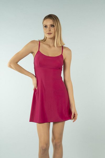 Estiva Thin Strap Dress Swimsuit - Pink