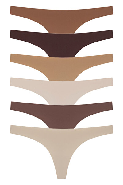 Cottonhill Lazer Kesim Kadın Tanga Külot 6'lı Paket