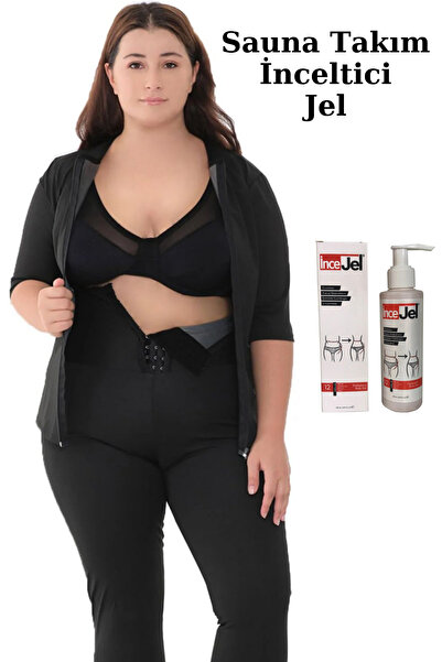 İNCEYAŞAM Colanți de saună cu fermoar cu talie ultra înaltă - mânecă scurtă ș...