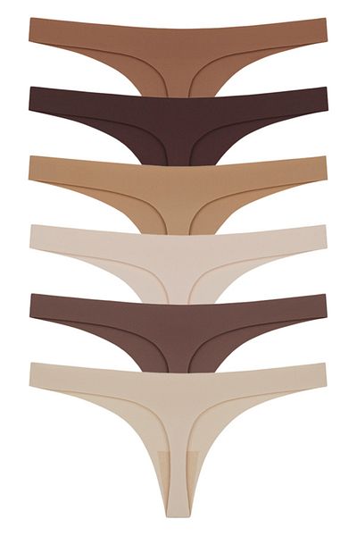 Cottonhill Lasergeschnittene Damen-Tangas im 6er-Pack