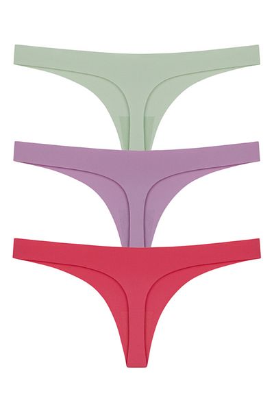 Cottonhill Laser Cut Women's Thong Panties 3 Pack-1