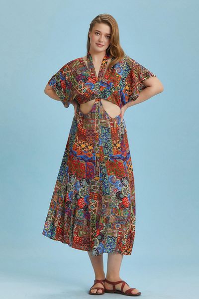 Los banditos Rochie Marime Plus Model Etnic