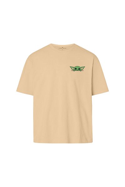 DWN WEAR Baby Yoda - Μπλούζα με φαρδιά γραμμή
