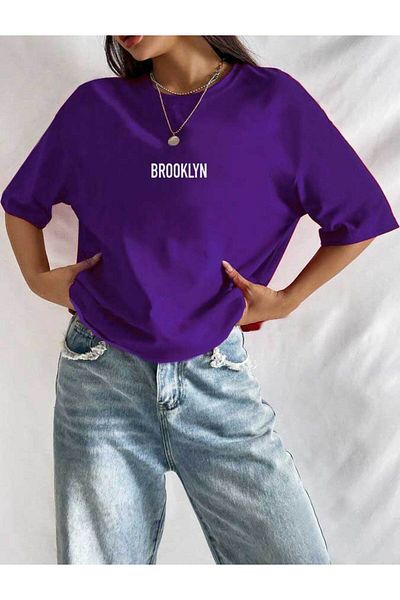 Medinenur Μπλουζάκι Unisex Brooklyn Printed Crew Neck